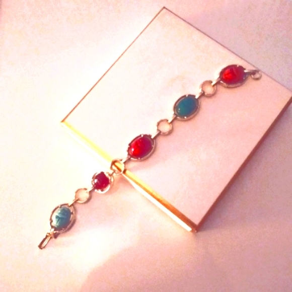 Vtg Scarab Beetle Bracelet - Picture 2 of 7